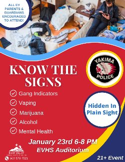 Know the Signs Information Night Poster